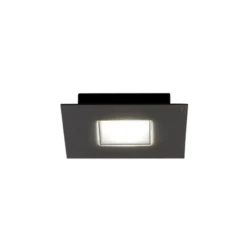 Fabbian Quarter - schwarze LED-Deckenlampe 1flg.