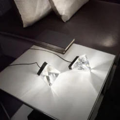 Fabbian Tripla - LED-Tischleuchte, anthrazit