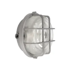Feuchtraumlampe Sotano Retro, grau, Ø 18 cm, Kunststoff IP44