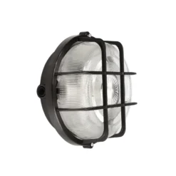 Feuchtraumlampe Sotano Retro schwarz Ø 18 cm Kunststoff IP44