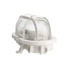 Feuchtraumlampe Sotano Retro weiß 19 x 12 cm IP44 Kunststoff