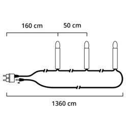 25-flammige Baumkette 13,6 m teilbarer Stecker