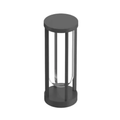 FLOS In Vitro Bollard 1, 2.700 K, 40 cm, anthrazit