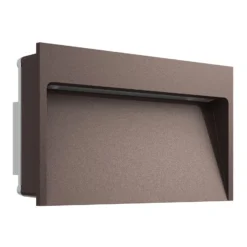 FLOS My Way - breite LED-Wandeinbauleuchte, braun