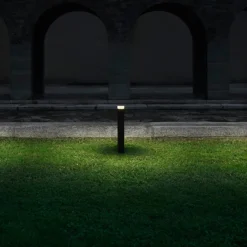 FLOS Pointbreak Bollard 2, 2.700K anthrazit 90cm