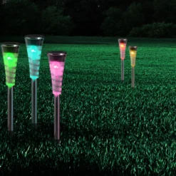 Fünferset Solarleuchte Navin m. RGB-Farbwechsel