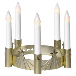 Fünfflammige Lucia-Krone m. LED