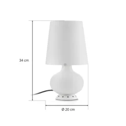 Fontana Arte Designer-Tischleuchte Fontana, Höhe 34 cm, weiß
