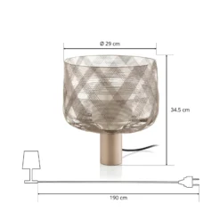 Forestier Antenna M Tischlampe 29 cm metallic grau