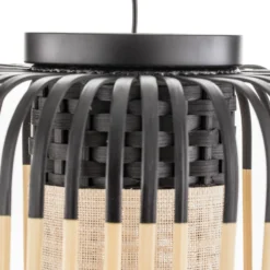 Forestier Deckenleuchte Bamboo S, Ø 35 cm, schwarz