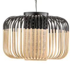 Forestier Deckenleuchte Bamboo S, Ø 35 cm, schwarz