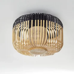 Forestier Deckenleuchte Bamboo S, Ø 35 cm, schwarz