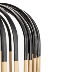 Forestier Deckenleuchte Bamboo S, Ø 35 cm, schwarz