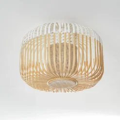 Forestier Deckenleuchte Bamboo S, Ø 35 cm, weiß