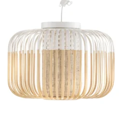 Forestier Deckenleuchte Bamboo S, Ø 35 cm, weiß