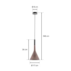 Foscarini Aplomb Hängeleuchte GU10 aus Beton braun