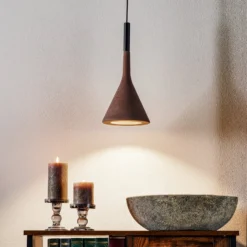 Foscarini Aplomb Hängeleuchte GU10 aus Beton braun