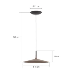 Foscarini Aplomb Large LED-Hängeleuchte, braun