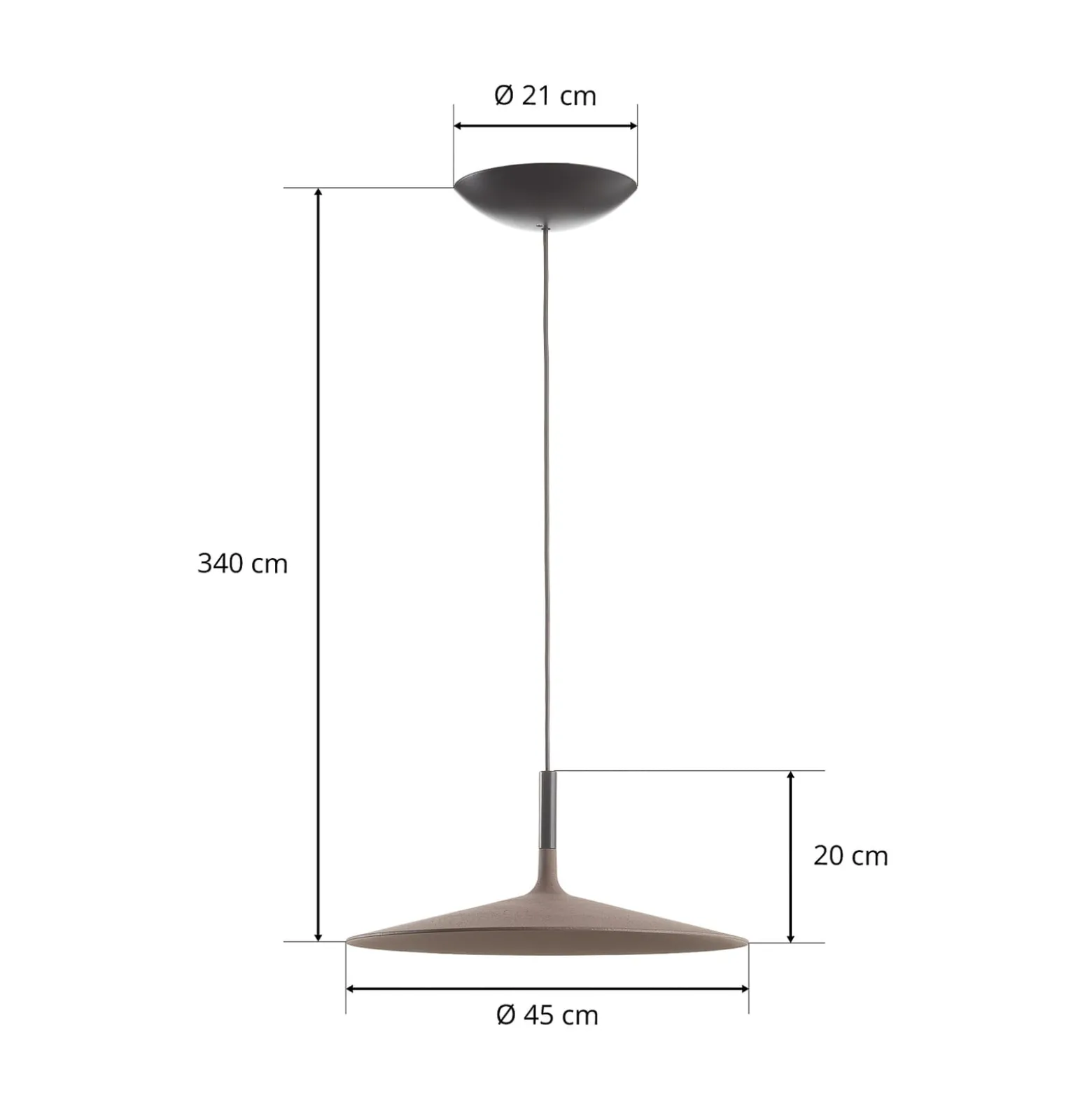 Foscarini Aplomb Large LED-Hängeleuchte, braun