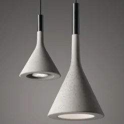 Foscarini Aplomb Mini Hängeleuchte aus Beton, grau