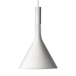 Foscarini Aplomb Mini Hängeleuchte aus Beton, weiß