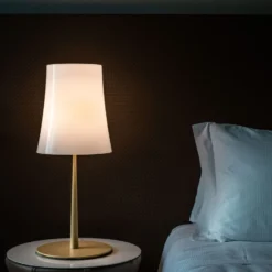 Foscarini Birdie Easy Grande Tischlampe sandgelb