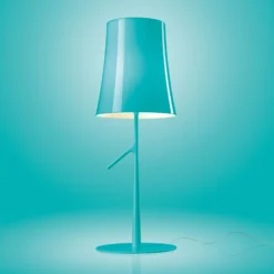 Foscarini Birdie LED piccola Tischlampe aquamarin
