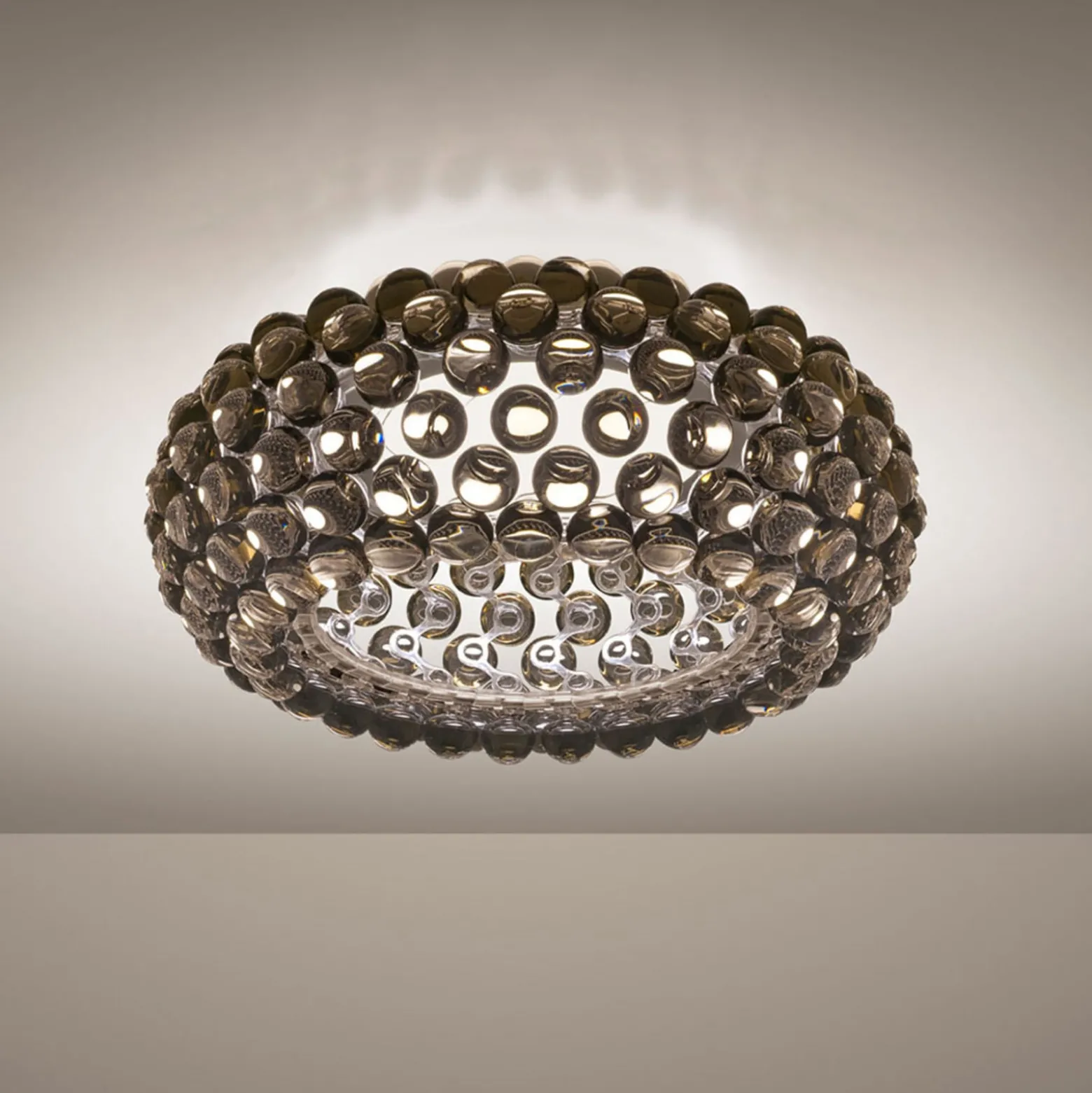 Foscarini Caboche Plus Decke dimmbar rauchgrau