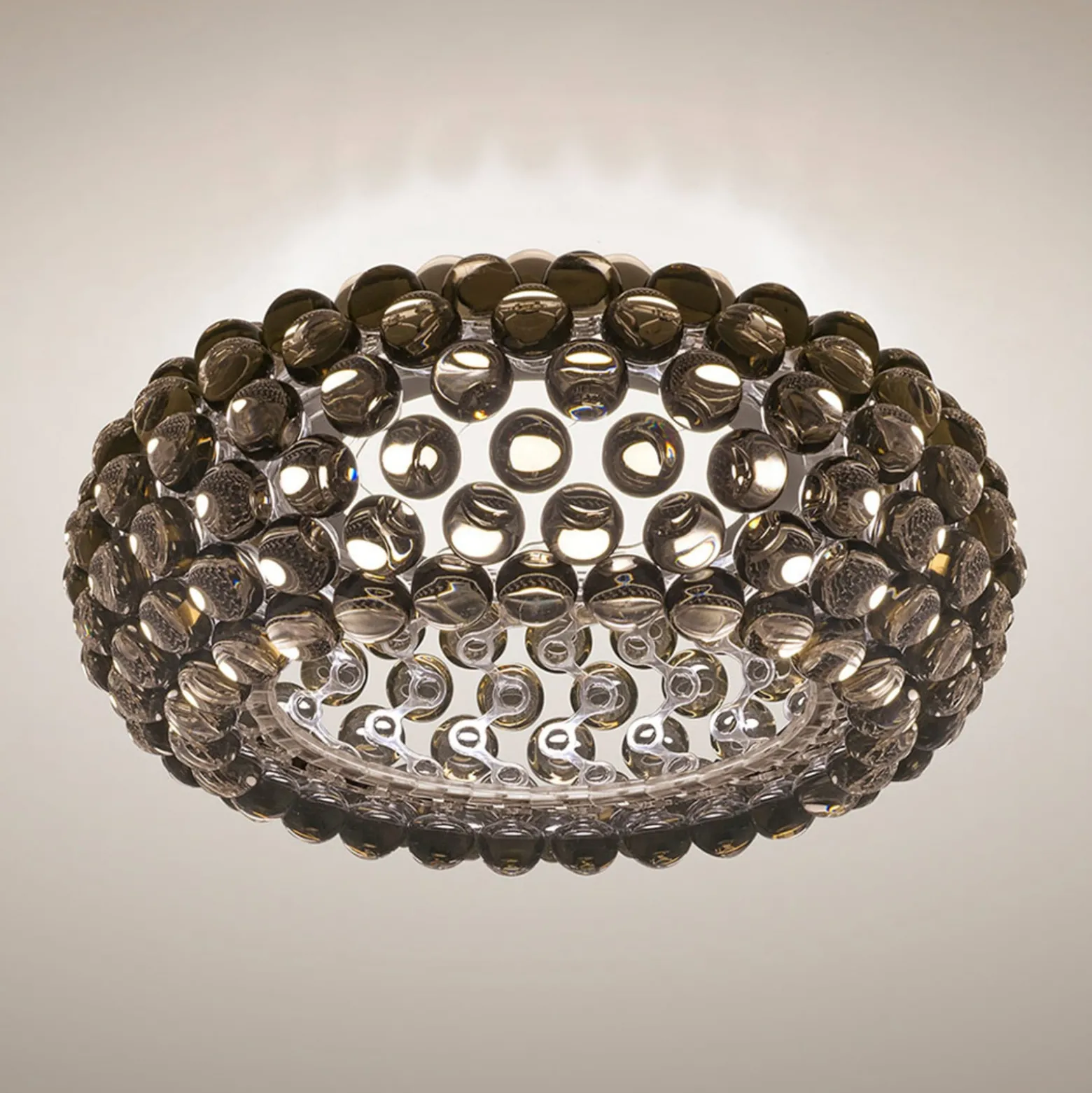 Foscarini Caboche Plus Decke dimmbar rauchgrau