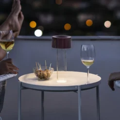 Foscarini LED-Akku-Tischleuchte Fleur, salbeigrün