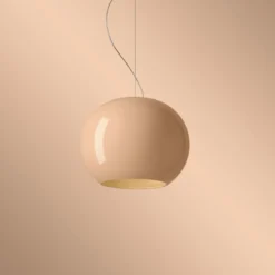Foscarini LED-Hängelampe Buds 3, cipria, Abhängung 350 cm