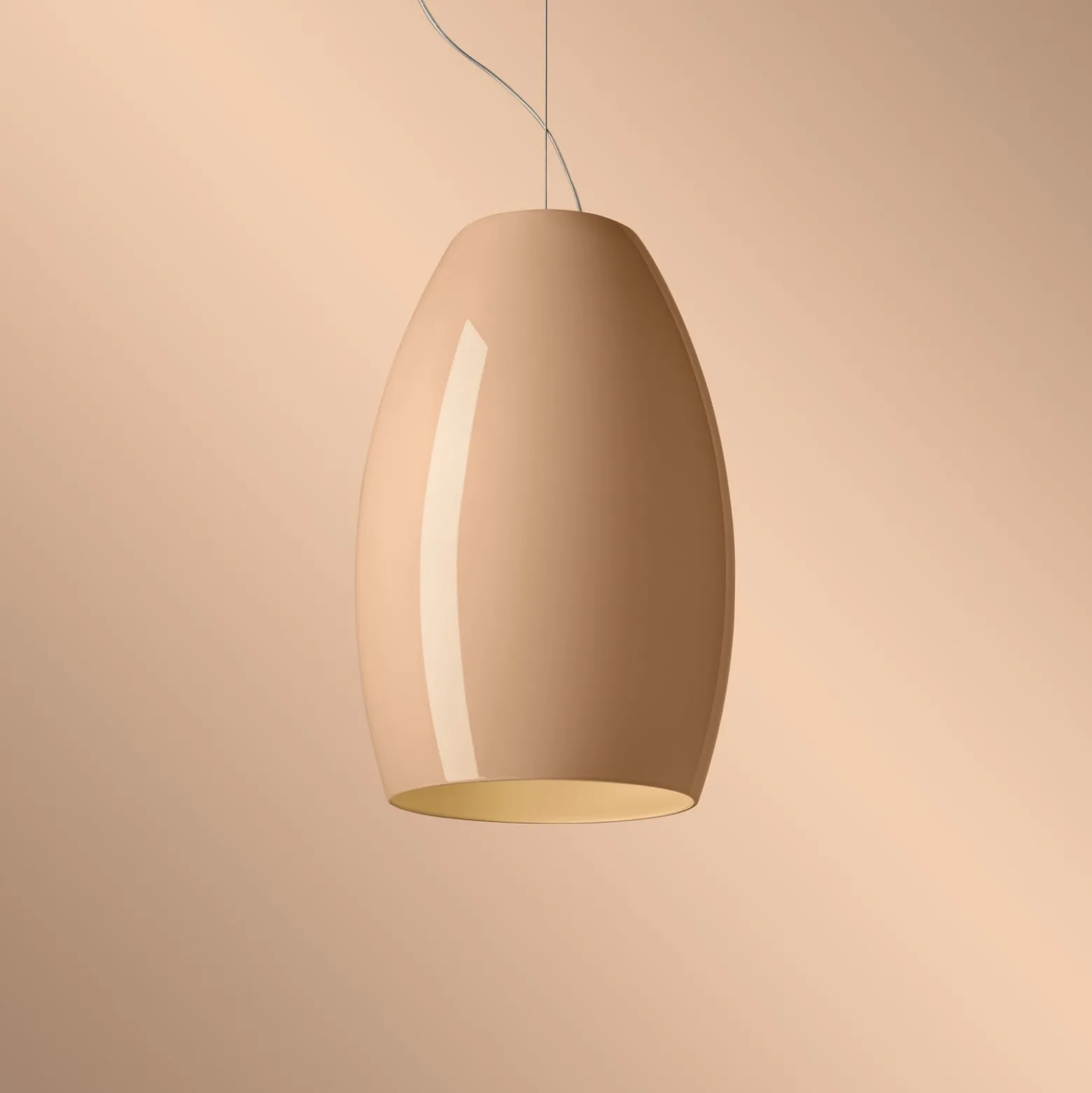 Foscarini LED-Hängelampe Buds 1, cipria, Abhängung 1000 cm