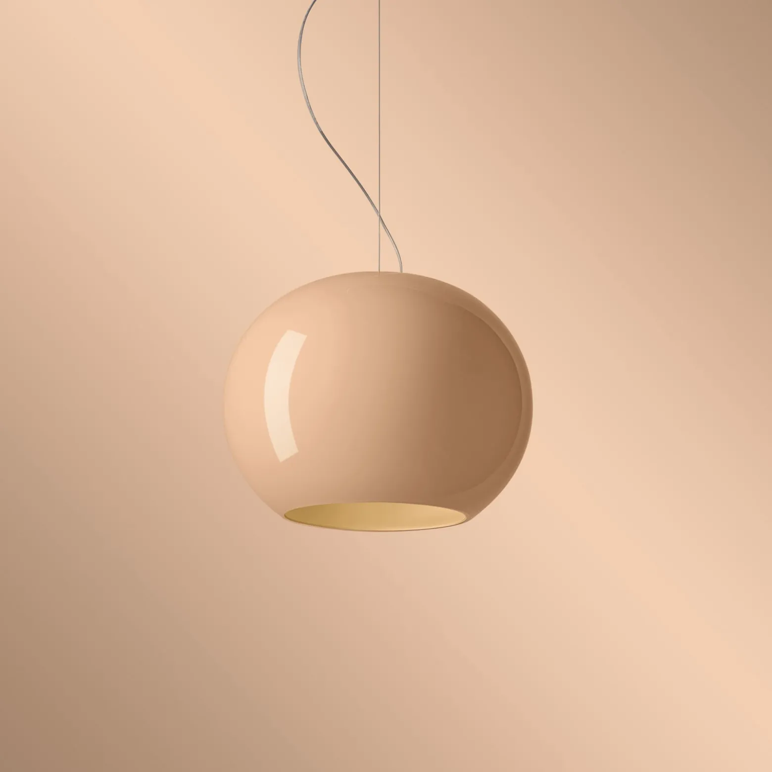 Foscarini LED-Hängelampe Buds 3, cipria DALI Abhängung 10 m