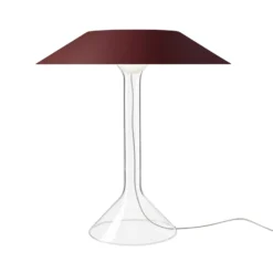 Foscarini LED-Tischleuchte Chapeaux M, dunkelrot