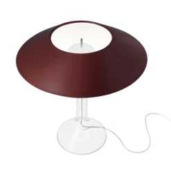Foscarini LED-Tischleuchte Chapeaux M, dunkelrot