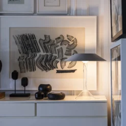 Foscarini LED-Tischleuchte Chapeaux M, grau