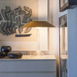 Foscarini LED-Tischleuchte Chapeaux M, ockergelb