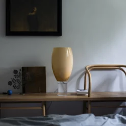Foscarini Tischleuchte Buds 1, cipria, Glas, Kunststoff