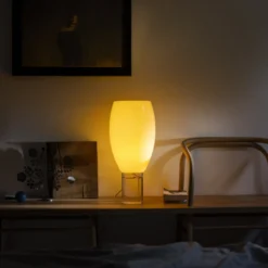 Foscarini Tischleuchte Buds 1, cipria, Glas, Kunststoff