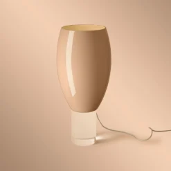Foscarini Tischleuchte Buds 1, cipria, Glas, Kunststoff
