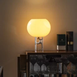 Foscarini Tischleuchte Buds 3, cipria, Glas, Kunststoff, E27