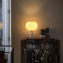 Foscarini Tischleuchte Buds 3, cipria, Glas, Kunststoff, E27