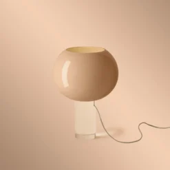 Foscarini Tischleuchte Buds 3, cipria, Glas, Kunststoff, E27