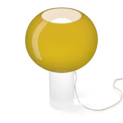 Foscarini Tischleuchte Buds 3, gelbgrün, Glas, E27