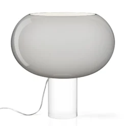 Foscarini Tischleuchte Buds 2, grau, Glas, Kunststoff, E27