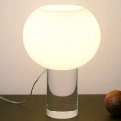 Foscarini Tischleuchte Buds 3, weiß, Glas, Kunststoff, E27