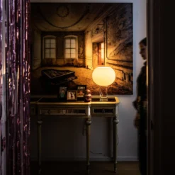 Foscarini Tischleuchte Buds 3, weiß, Glas, Kunststoff, E27