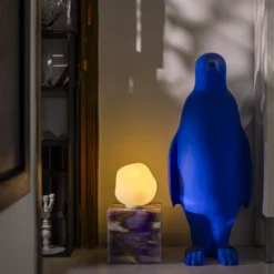 Foscarini Tischleuchte Hoba Media, Ø 24 cm, dimmbar, Glas