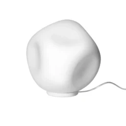 Foscarini Tischleuchte Hoba Media, Ø 24 cm, ein/aus, Glas