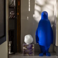 Foscarini Tischleuchte Hoba Media, Ø 24 cm, ein/aus, Glas